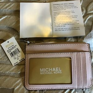 Michael Kors Pink & Gold Zippered Accessory
